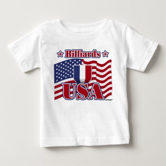 アメリカ合衆国のビリヤード ベビーTシャツ (正面)