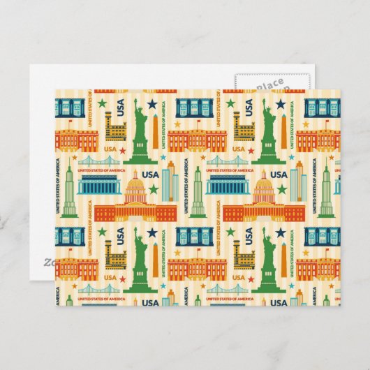 アメリカ合衆国のランドマーク ポストカード (正面/裏面)