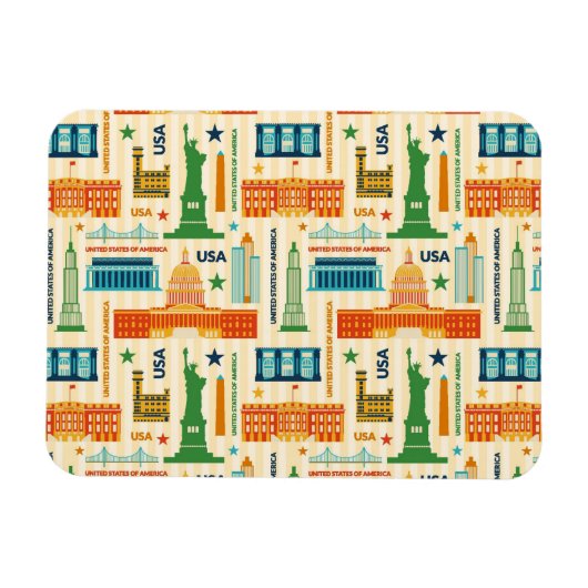 アメリカ合衆国のランドマーク マグネット (横)