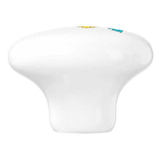 アメリカ合衆国のヴァージン諸島の旗とセラミックノブの引っ張り セラミックノブ (側面)