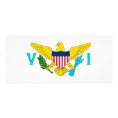 アメリカ合衆国のヴァージン諸島国旗が付いたラックカード ラックカード (裏面)