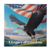 アメリカ合衆国の伝統と鷲 250周年記念 タイル (正面)