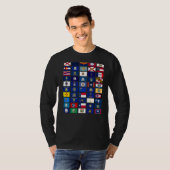 アメリカ合衆国の全州の50旗イベントOu Tシャツ (正面フル)