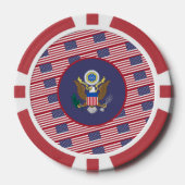 アメリカ合衆国の国旗と国章 ポーカーチップ (正面)