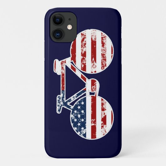 アメリカ合衆国の国旗の愛国的なサイクリング Case-Mate iPhoneケース (裏面)