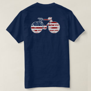 アメリカ合衆国の国旗の愛国的な自転車 Tシャツ