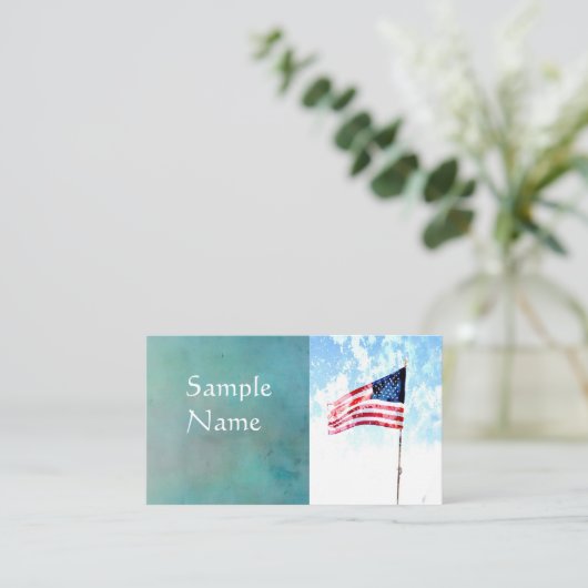 アメリカ合衆国の国旗の芸術 名刺 (スタンド正面)