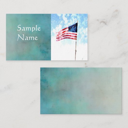 アメリカ合衆国の国旗の芸術 名刺 (正面/裏面)