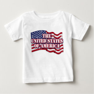 アメリカ合衆国の国旗動揺して ベビーTシャツ