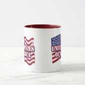 アメリカ合衆国の国旗動揺して マグカップ (中央)