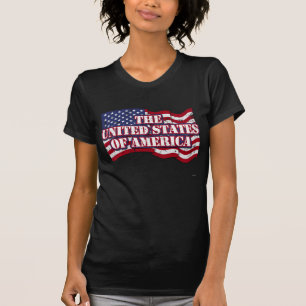 アメリカ合衆国の国旗動揺して Tシャツ