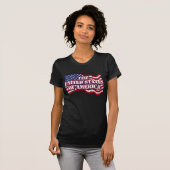 アメリカ合衆国の国旗動揺して Tシャツ (正面フル)