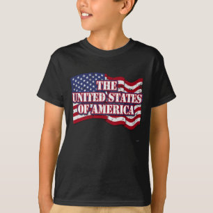 アメリカ合衆国の国旗動揺して Tシャツ