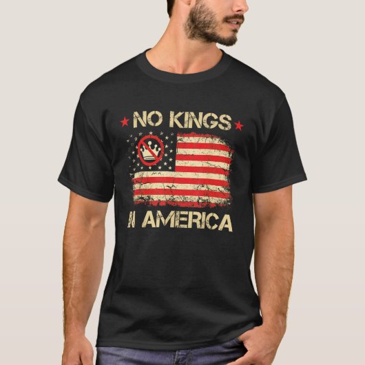 アメリカ合衆国の国王なし民主主義 Tシャツ (正面)