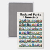 アメリカ合衆国の国立公園 マグネット (正面/裏面)