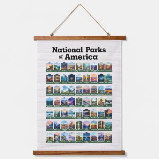 アメリカ合衆国の国立公園 吊り下げ型タペストリー (正面)