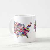 アメリカ合衆国の地図 コーヒーマグカップ (正面左)