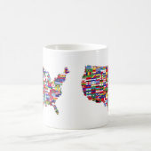 アメリカ合衆国の地図 コーヒーマグカップ (中央)