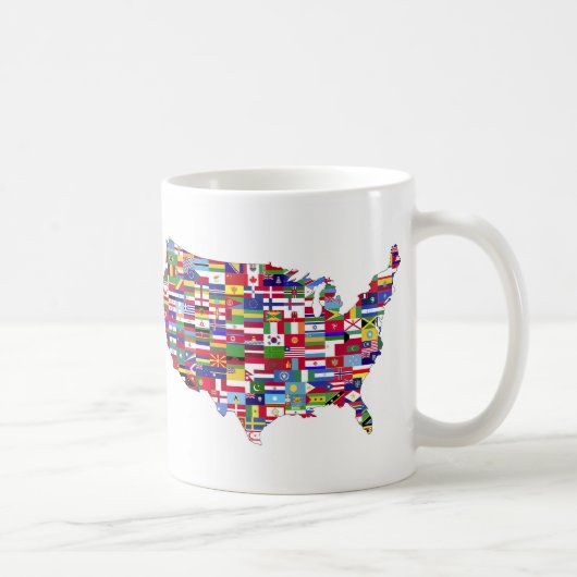 アメリカ合衆国の地図 コーヒーマグカップ (右)