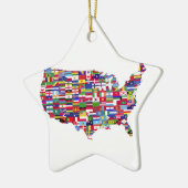 アメリカ合衆国の地図 セラミックオーナメント (左)