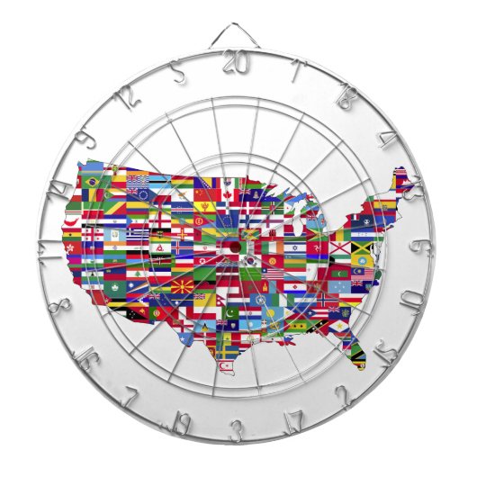 アメリカ合衆国の地図 ダーツボード (正面)