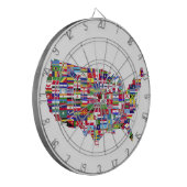 アメリカ合衆国の地図 ダーツボード (正面左)