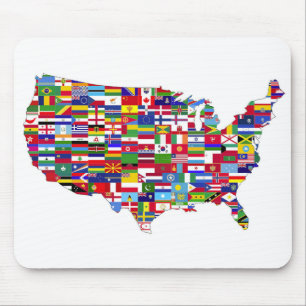 アメリカ合衆国の地図 マウスパッド