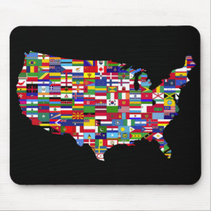 アメリカ合衆国の地図 マウスパッド