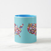 アメリカ合衆国の地図 マグカップ (中央)