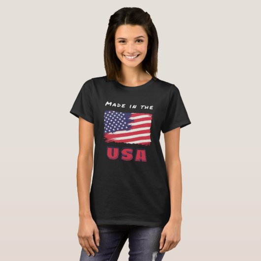 アメリカ合衆国の女性の愛国 Tシャツ (正面フル)