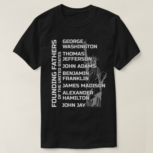 アメリカ合衆国の建国の父 Tシャツ (デザイン正面)