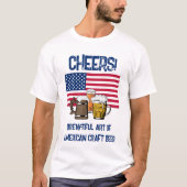 アメリカ合衆国の応援!ビール醸造所 Tシャツ (正面)