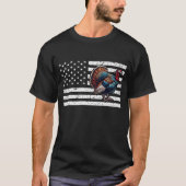 アメリカ合衆国の愛国的な七面鳥アメリカ国旗 Tシャツ (正面)