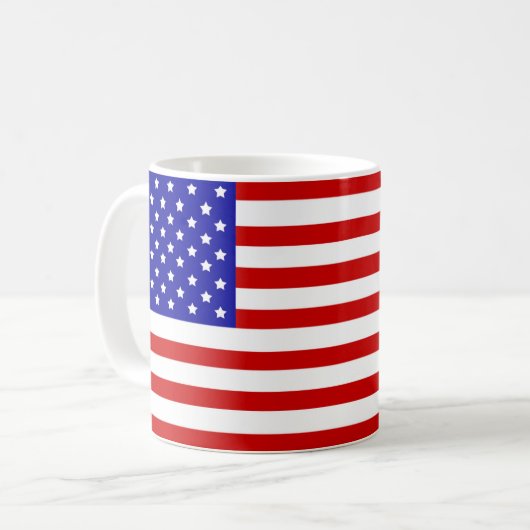 アメリカ合衆国の旗 コーヒーマグカップ (正面左)