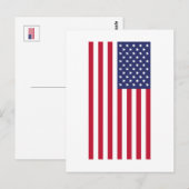 アメリカ合衆国の旗 ポストカード (正面/裏面)
