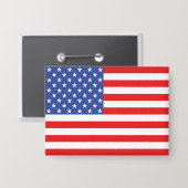 アメリカ合衆国の旗 缶バッジ (正面/裏面)