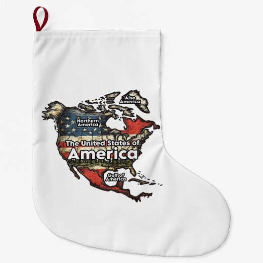 アメリカ合衆国の湾 ラージクリスマスストッキング (正面)