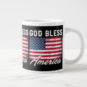 アメリカ合衆国の神の祝福7月の愛国心の4th ジャンボコーヒーマグカップ (右)