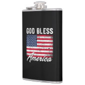 アメリカ合衆国の神の祝福7月の愛国心の4th フラスク (左)
