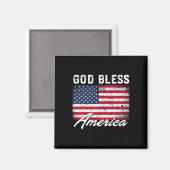 アメリカ合衆国の神の祝福7月の愛国心の4th マグネット (正面/裏面)