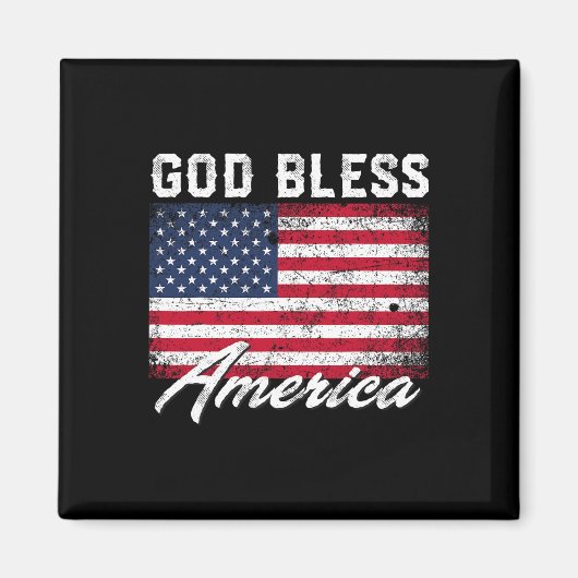 アメリカ合衆国の神の祝福7月の愛国心の4th マグネット (正面)