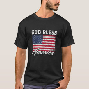 アメリカ合衆国の神の祝福7月の愛国心Tの4th Tシャツ