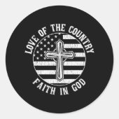 アメリカ合衆国の神への国の信仰の愛キリスト教徒 ラウンドシール (正面)