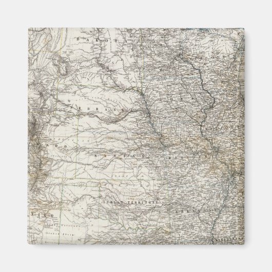 アメリカ合衆国の総合地図 マグネット (正面)