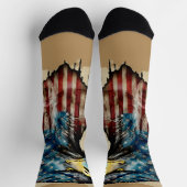 アメリカ合衆国の美しいイーグル国旗 ソックス (上部)