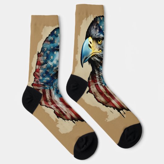 アメリカ合衆国の美しいイーグル国旗 ソックス (右)