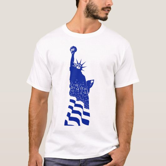 アメリカ合衆国の自由の女神のシンボル Tシャツ (正面)