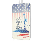 アメリカ合衆国の自由の女神を祝福する米国国旗 カーエアーフレッシュナー (左)