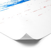 アメリカ合衆国の自由の女神を祝福する米国国旗 ポスター (角)