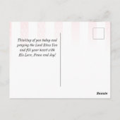 アメリカ合衆国の自由の女神を祝福する米国国旗 ポストカード (裏面)